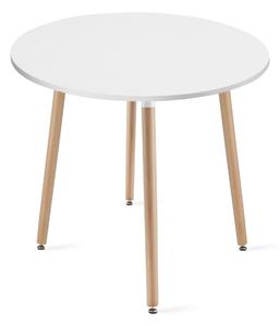 Masa de sufragerie rotunda alba KAMI 80x80 cm