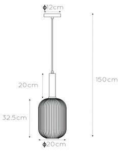 Lustră pe cablu MALOTO 1xE27/40W/230V d. 20 cm Lucide 45386/20/62