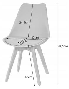 Set de sufragerie 1 + 4, masa KAMI 80x80 alb + scaun BALI MARK alb