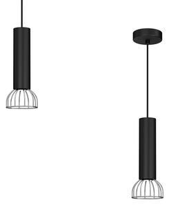 Lustră pe cablu DANTE 1xGU10/25W/230V negru/crom lucios