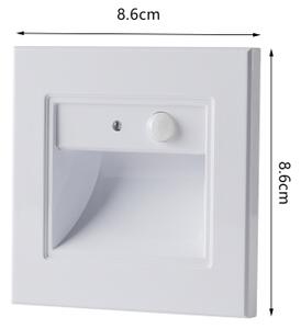 Brilagi - Aplică LED pentru trepte STEP LIGHT cu senzor LED/1,5W/230V IP44 albă