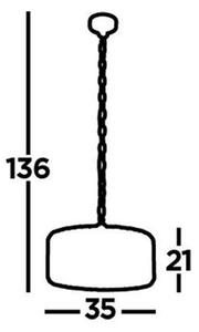 Lustră pe lanț CHAPEAU 3xE27/60W/230V Searchlight 82101-3CC