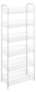 Etajeră albă din metal 41x104x23 cm Monaco – Metaltex