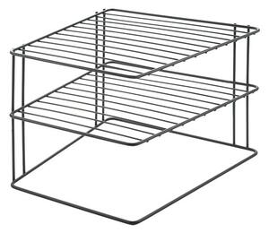 Raft suplimentar negru din oțel inoxidabil 25x25 cm Palio – Metaltex