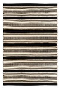 Covor reversibil pentru exterior din plastic reciclat Green Decore Zambezi, 80 x 180 cm, alb-negru