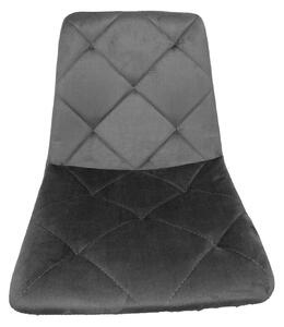 Scaun K438, gri/negru, stofa catifelata/metal, 45x50x86 cm