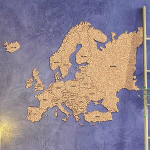 DUBLEZ | Harta Europei din plută + State în engleză