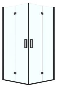 Oltens Byske cabină de duș 90x90 cm pătrat negru mat/sticlă transparentă 20002300