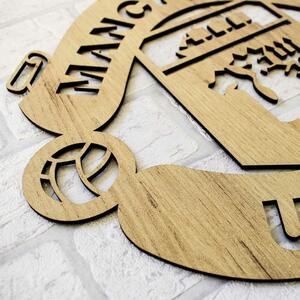DUBLEZ | Tablou din lemn - Logo Manchester United