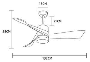 Ventilator LED dimabil Immax NEO 07136-B SOFISTICADO LED/18W/230V Wi-Fi Tuya + telecomandă