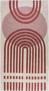Covor roșu/alb lavabil 80x150 cm – Vitaus