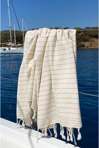 Prosop de plaja Capri, 90x185 cm, material bumbac, crem