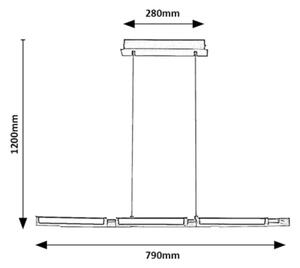 Lustră LED pe cablu REMIEL LED/30W/230V 3000K Rabalux 72045