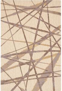 Covor bej din lână 100x180 cm Sticks – Agnella