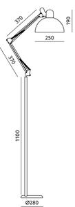 Brilagi - Lampă de podea flexibilă TASKER 1xE27/60W/230V 157 cm neagră
