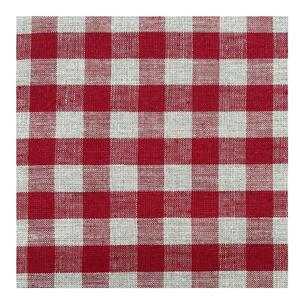Covor sub bradul de Crăciun roșu rotund din in ø 125 cm Red Gingham – Linen Tales