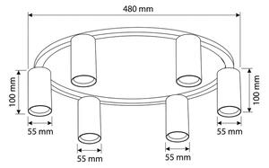 Brilagi - Lampă de tavan LED RGBW dimabilă SELE 6xGU10/6,5W/230V neagră
