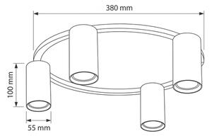 Brilagi - Plafonieră LED RGBW dimabilă SELE 4xGU10/6,5W/230V bej