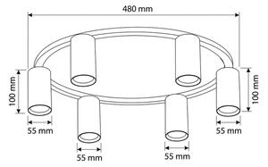 Brilagi - LED RGBW plafonieră dimmabilă SELE 6xGU10/6,5W/230V bej