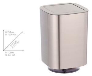 Coș de gunoi argintiu lucios din plastic 5,5 l Auron – Wenko