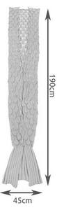 Patura coada de sirena, dimensiune XXL, fibra acrilica, lungime totala 190 cm, gri