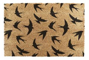 Covoraș de intrare din fibre de nucă de cocos 40x60 cm Swallows – Artsy Doormats