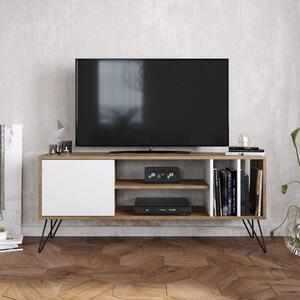 Suport TV Mistico-140, 100% PAL melaminat, nuc/negru/alb, 140x59x36 cm