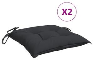 Perne de scaun, 2 buc., negru, 50x50x7 cm, textil oxford
