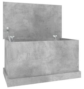 Cutie de depozitare, gri beton, 70x40x38 cm, lemn prelucrat