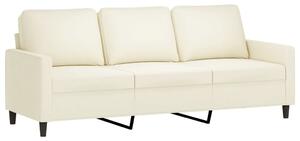Canapea cu 3 locuri, crem, 180 cm, catifea