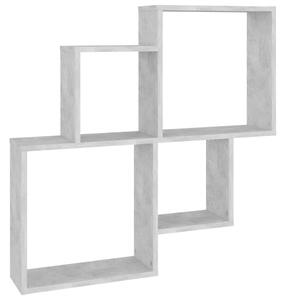 Raft de perete de cub, gri beton, 80x15x78,5 cm, PAL