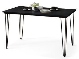 HAIRPIN negru, masă loft pentru bucătărie, sufragerie și salon