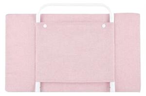 Mini-Bumper protectie pat, 60(L)x28(H) cm, Diverse culori Roz pastel