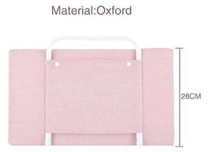 Mini-Bumper protectie pat, 60(L)x28(H) cm, Diverse culori Roz pastel