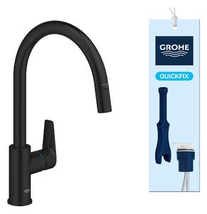 Grohe Start Edge baterie bucătărie pe picior negru 305502430