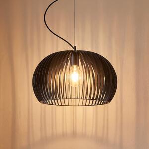 Lindby Lampă suspendată Jusra din metal negru, 1 bec., reglabil, Negru, Bucătărie, Metal, Modern