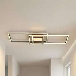 Lindby plafonieră LED Mairin, CCT, telecomandă, dimabil, reglabil, Gri, Camera de zi / sufragerie, Aluminiu, Modern