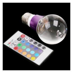 Bec decorativ LED E27 3W, 16 culori, cu telecomanda