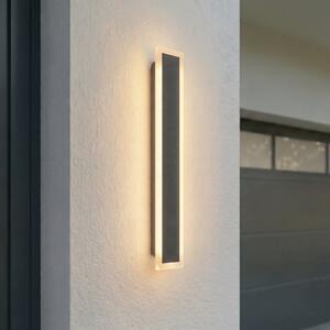 Lucande Lampa de perete pentru exterior cu LED Ilora, negru, 60 cm, CCT, IP65, Negru, Oțel inoxidabil, Modern