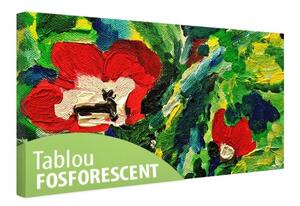 Tablou fosforescent Flori pictate in ulei