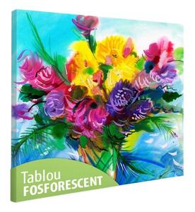 Tablou fosforescent Flori pastel
