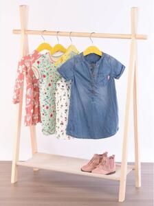 Storage solutions Suport de haine pentru copii, cu 1 nivel, lemn pin NB1990070