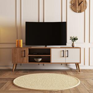 Comoda TV EXXEN-1584, stejar/alb, PAL melaminat, 150x34x52 cm