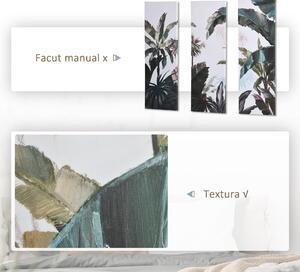 HOMCOM Arta de perete pe panza din 3 piese , Imagini de perete pentru decorul camerei de zi, al dormitorului, 90 x 30 cm x 3 | AOSOM RO