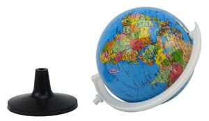 Mini glob geografic harta politica, meridian ABS, diametru 10.6cm