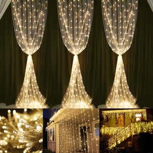 Ghirlanda decorativa, 400 LED-uri, 10 m, lumina statica, interior/exteriror