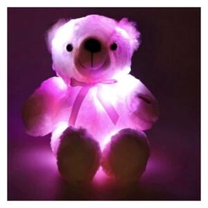 Lumina de veghe Ursulet din plus, LED-uri multicolore, alimentare baterii