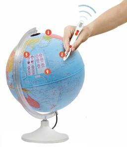 Glob pamantesc interactiv iluminat Parlamondo 30 cm, reda informatii limba engleza