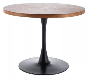 Masa rotunda de dining AMADEO 100x100 cm, decor nuc