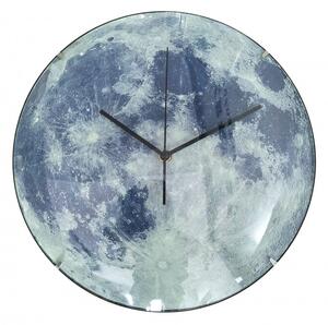 Ceas de perete Moon fosforescent, quartz, diametru 30 cm